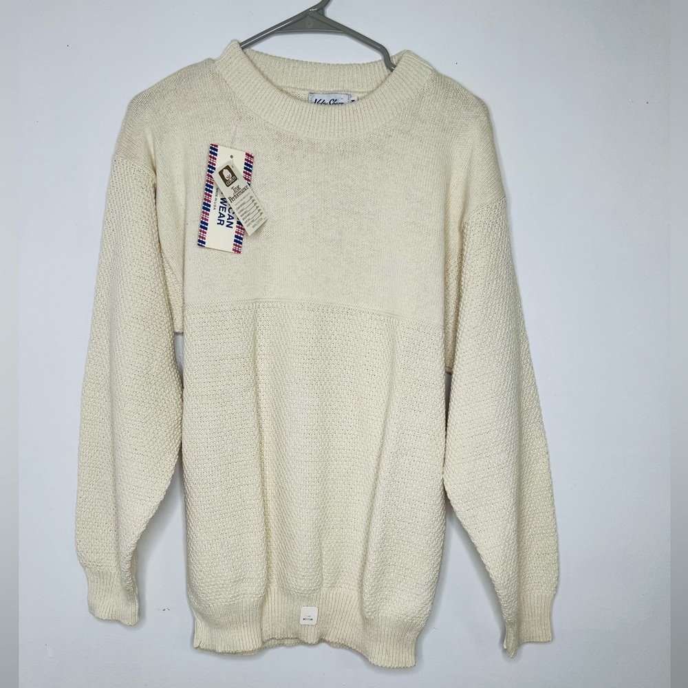 Men's Classic Cream Crewneck Sweater 100/ cotton